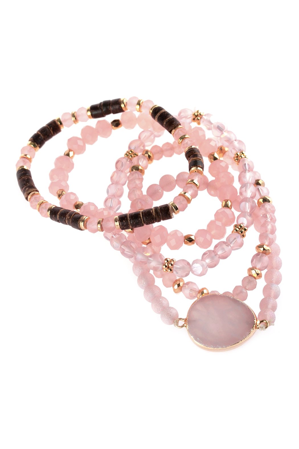 Natural Stone Charm Mixed Beads Bracelets
